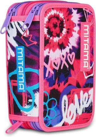 Penál plný Triplo, Tye Love, třípatrový, na zip, MITAMA 64871 Penál plný Triplo, Tye Love, třípatrový, na zip, MITAMA 64871