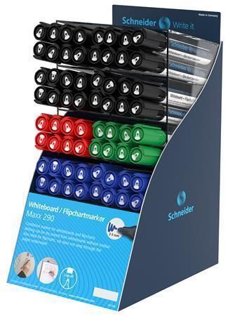 Popisovač na bílé a flipchartové tabule Maxx 290, mix barev, 2-3 mm, displej, SCHNEIDER