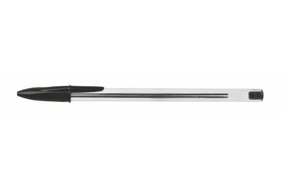 Kuličkové pero, černá, 0,7mm, s uzávěrem, VICTORIA ,balení 50 ks