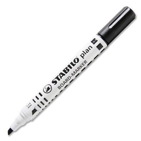 Popisovač na bílou tabuli Plan, černá, 2,5 – 3,5 mm, klínový hrot, STABILO