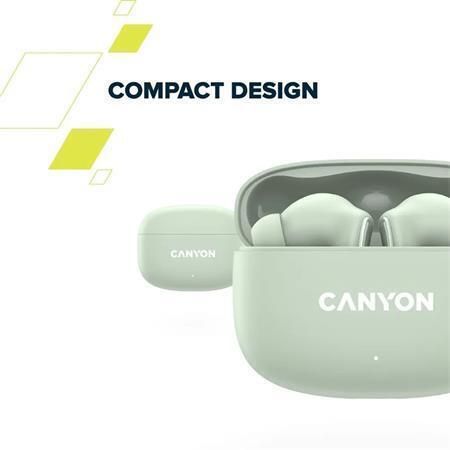 Sluchátka OnGo 9, šalvějová, TWS bezdrátová, Bluetooth 5.4, CANYON CNS-TWS9G Sluchátka OnGo 9, šalvějová, TWS bezdrátová, Bluetooth 5.4, CANYON CNS-TWS9G