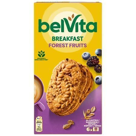 Sušenky BREAKFAST, lesní ovoce, 6x 50 g, BELVITA 326123 Sušenky BREAKFAST, lesní ovoce, 6x 50 g, BELVITA 326123