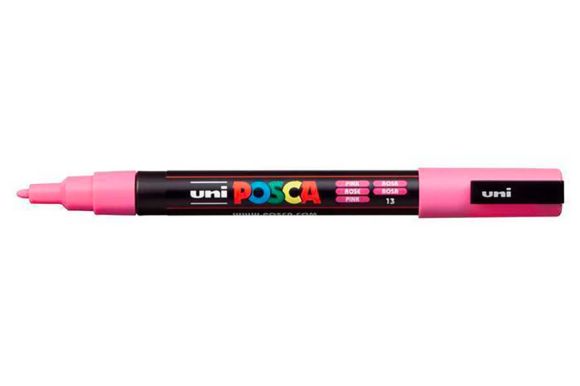 Akrylový popisovač Posca PC-3M, růžová, 0,9-1,3 mm, UNI