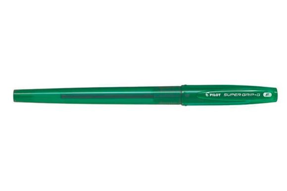 Kuličkové pero s víčkem Super Grip G, zelená, 0,22 mm, PILOT