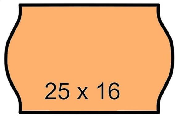 Cenové etikety, oranžová, 25 x 16 mm ,balení 10 ks Cenové etikety, oranžová, 25 x 16 mm ,balení 10 ks