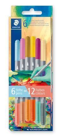 Fixy 3280, 12 různých barev, sada Multivesmír 2, 1-3 mm, oboustranné, vypratelné, STAEDTLER 3280C6