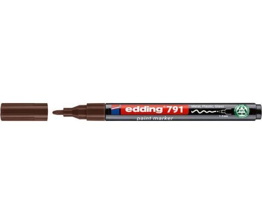 Lakový popisovač 791 PCR, hnědá, 1-2 mm, EDDING 4-791PCR007