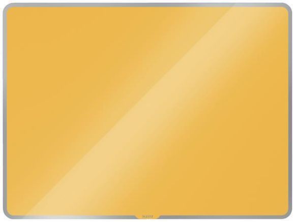 Magnetická skleněná tabule Cosy, matně žlutá, 80x60 cm, LEITZ
