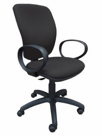 Kancelářská židle, textilní, černá základna, Nuvola, černá