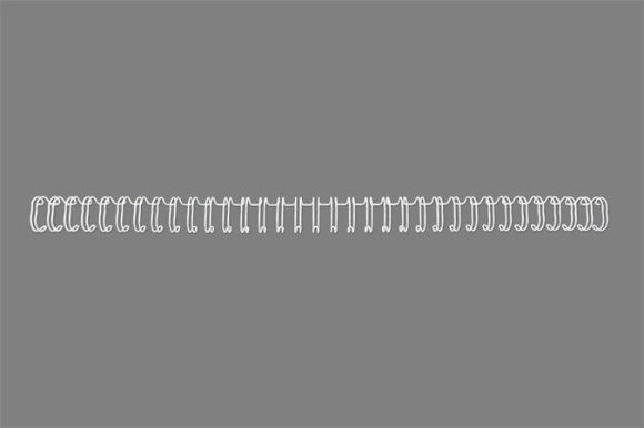 Hřbet WireBind, stříbrná, kovový, 3:1, 12,5 mm, 115 listů, GBC