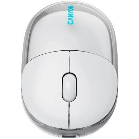Myš OnClick 24, bílá, bezdrátová, duální připojení, optická, CANYON CNS-CMSW24W