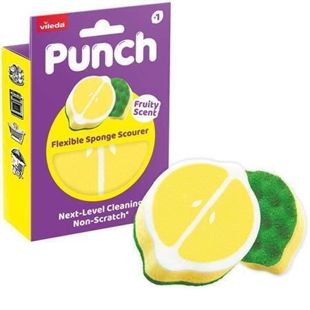 Houbička Punch Scrub \'n\' Flex“, citronová, VILEDA 552538