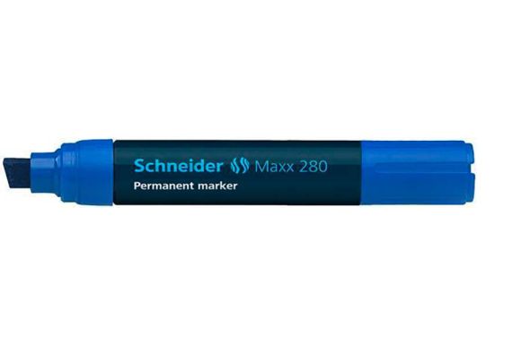 Permanentní popisovač Maxx 280, modrá, 4-12mm, klínový hrot, SCHNEIDER