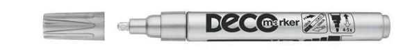 Lakový popisovač Decomaker, stříbrná, 2-4mm, ICO