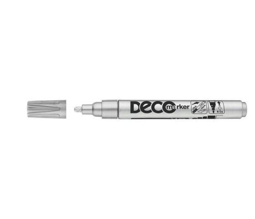 Lakový popisovač Decomaker, stříbrná, 2-4mm, ICO