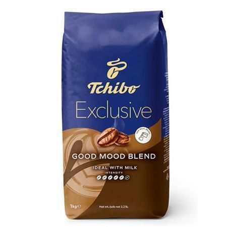 Káva Exclusive Good Mood Blend, pražená, zrnková, 1000 g, TCHIBO 534496