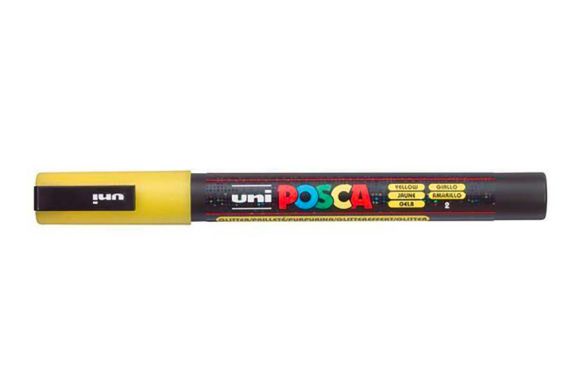 Akrylový popisovač Posca PC-3M, jasně žlutá, 0,9-1,3 mm, UNI 2UPC3MLS