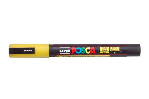 Akrylový popisovač Posca PC-3M, jasně žlutá, 0,9-1,3 mm, UNI 2UPC3MLS