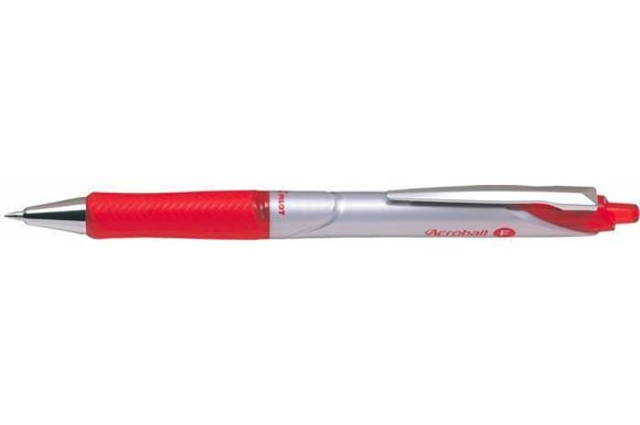 Kuličkové pero Acroball, červená, 0,25 mm, kovový klip, PILOT