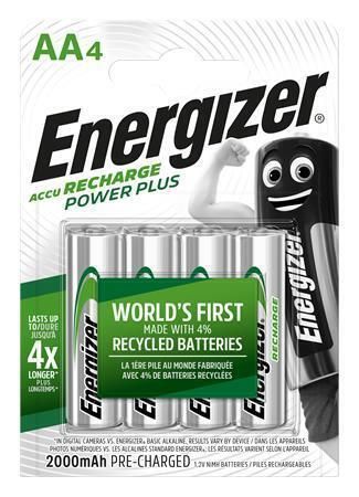 Nabíjecí baterie, AA, 4x2000 mAh, ENERGIZER Power Plus