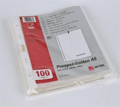 Obal, transparentní, A5, 45 micron, REXEL ,balení 100 ks