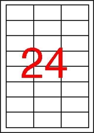 Etiketa, bílá, 64,6 x 33,8 mm, voděodolná, polyester, 2400 ks/bal., APLI 12966 ,balení 100 ks