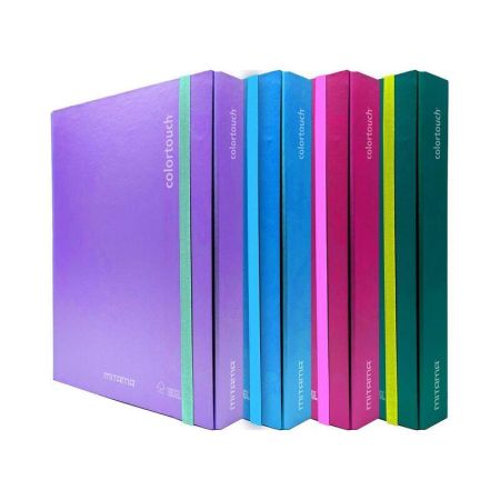 Desky s gumičkou Color Touch, 5cm, červená, MITAMA 62034-90281