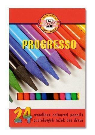 Barevné pastelky Progresso 8758/24, 24ks, bez dřeva, KOH-I-NOOR