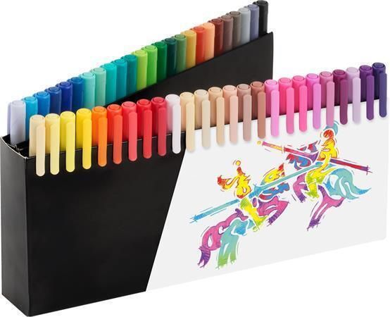 Fixy Black Edition, 50 barev, kartonový stojánek, FABER-CASTELL 116454
