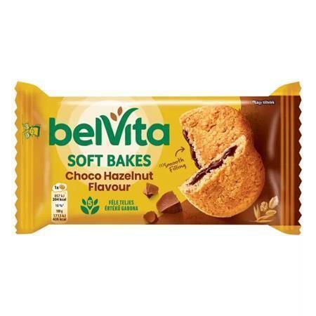 Sušenky SOFT BAKES, s kakaovou náplní s lískovooříškovou příchutí, 50 g, BELVITA 4050934 Sušenky SOFT BAKES, s kakaovou náplní s lískovooříškovou příchutí, 50 g, BELVITA 4050934