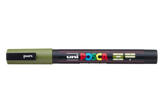 Akrylový popisovač Posca PC-3M, khaki, 0,9-1,3 mm, UNI