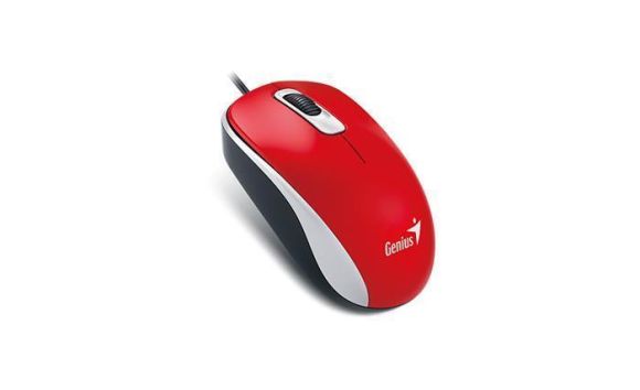 Myš DX-120, červená, drátová, optická, USB, GENIUS