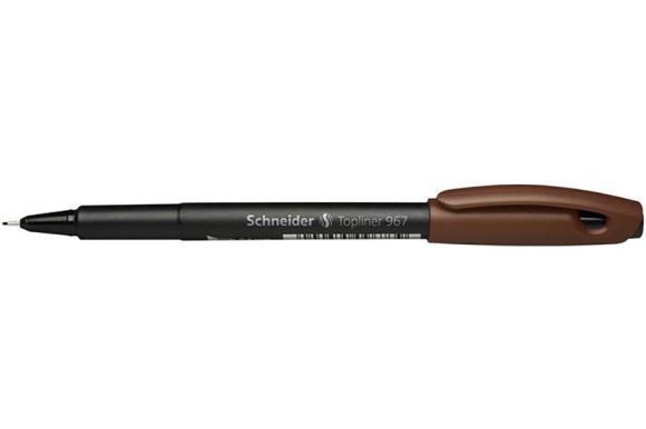 Liner  Topliner 967, hnědá, 0,4mm, SCHNEIDER