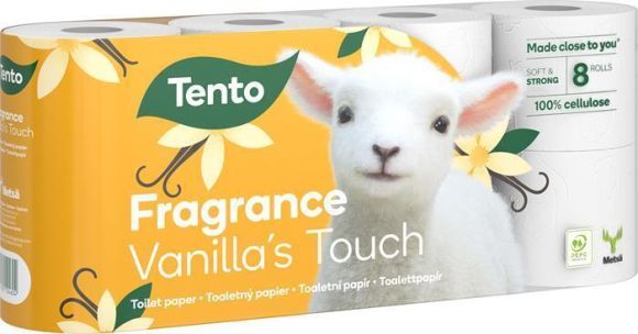 Toaletní papír Vanilla`s Touch, 8 rolí, 3-vrstvý, TENTO 233410 ,balení 8 ks