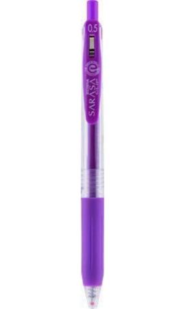 Gelové pero Sarasa Clip, fialová, 0,33 mm, stiskací mechanismus, ZEBRA 35138