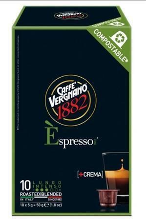Kávové kapsle Espresso Intenso, kompatibilní s Nespresso, 10 ks, CAFFÉ VERGNANO 2295302 ,balení 10 ks