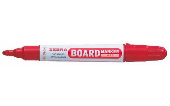 36393 Popisovač na tabuli Board Marker, red, 2,6 mm, kulatý hrot, ZEBRA