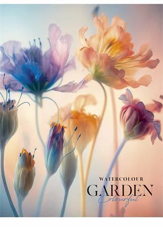 Sešit Watercolour Garden, mix motivů, A5, čtverečkovaný, 80 listů, SHKOLYARYK A5-080-5226K