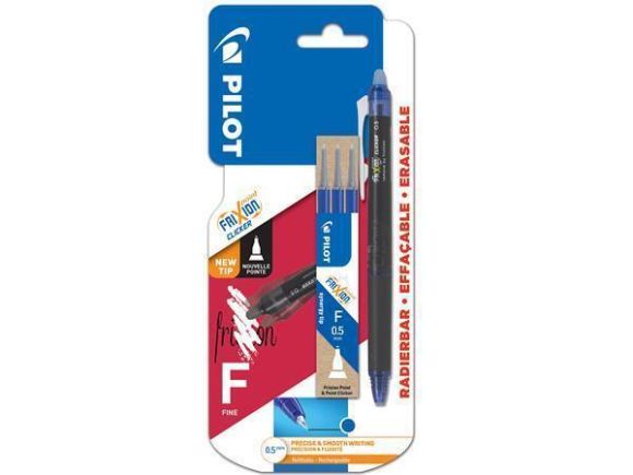 Roller Frixion Point Clicker, modrá + 3x náplň, 0,25 mm, vymazatelný, PILOT BLRT-FRP5-L+S3-BT Roller Frixion Point Clicker, modrá + 3x náplň, 0,25 mm, vymazatelný, PILOT BLRT-FRP5-L+S3-BT