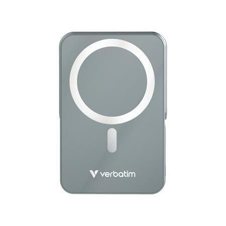 Magnetická powerbanka Charge n Go, šedá, bezdrátová, 10 000 mAh, VERBATIM 32268