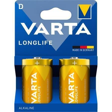 Baterie Longlife, Typ D - LR20, 2 ks, bez plastu, VARTA 4120101422