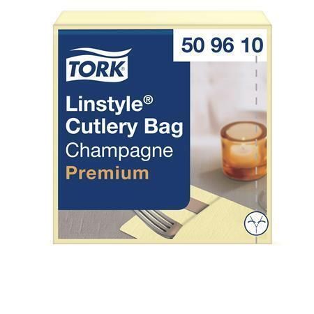 Ubrousky na příbory LinStyle, šampaňská, 1-vrstvé, 1/8 skládání, Premium, 50 ks, TORK 509610 ,balení 50 ks Ubrousky na příbory LinStyle, šampaňská, 1-vrstvé, 1/8 skládání, Premium, 50 ks, TORK 509610 ,balení 50 ks