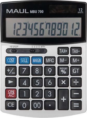 Kalkulačka MBU 700, černá, stolní, 12 číslic, MAUL 7269890 Kalkulačka MBU 700, černá, stolní, 12 číslic, MAUL 7269890