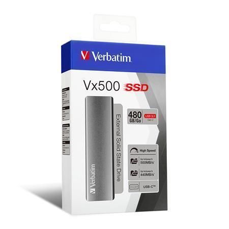 SSD Vx500, šedá, 480 GB, USB 3.1, VERBATIM 47443