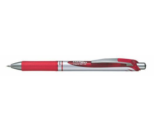Gelové pero EnerGel BL77, červená, 0,35 mm, stiskací mechanismus, PENTEL BL77-BO