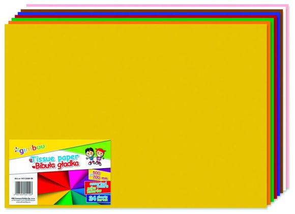 Papír hedvábný Donau - 50 x 70 / 24 listů / mix barev