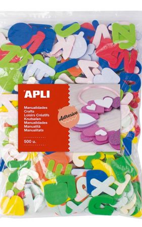 Samolepicí abeceda APLI Jumbo / mix barev / 500 ks