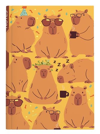 Kniha záznamní A5 - linka / 100 l / kapybary