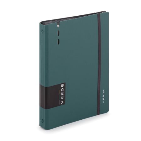 Kroužkový záznamník VERDE Karis A5 - 90 l / zelená