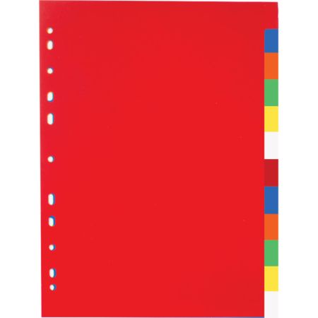 Rozdružovač A4 plastový barevný - 2 x 6 barev Rozdružovač A4 plastový barevný - 2 x 6 barev